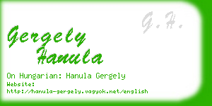 gergely hanula business card